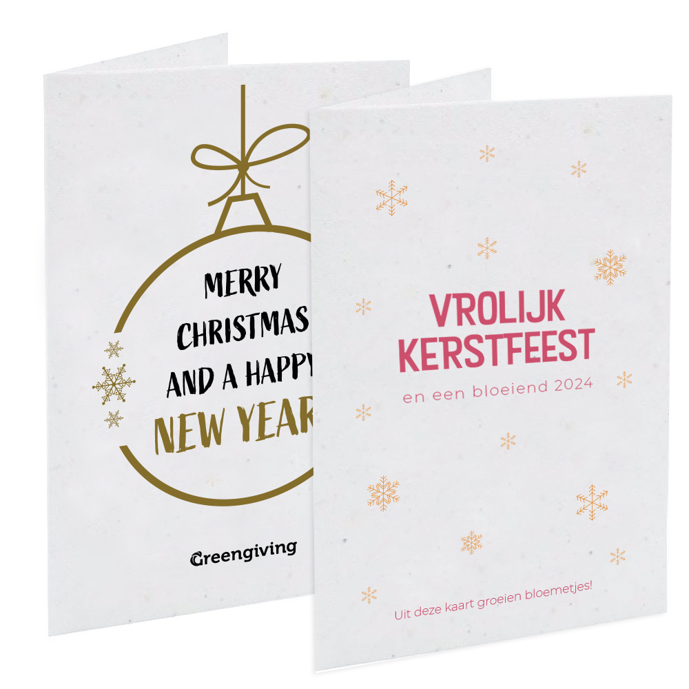 Groeipapier kerstkaart